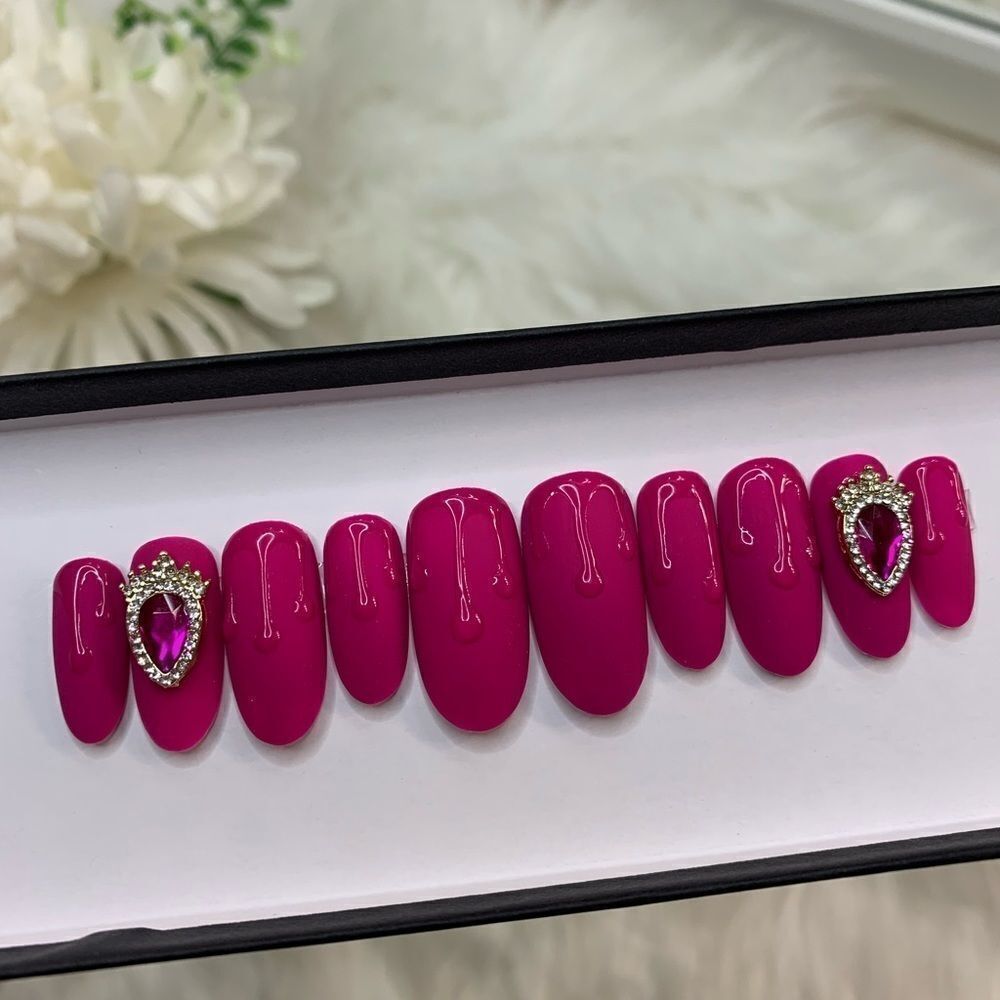 Dripping H2O Press On Nails | Handmade Press On Nails | Fake Nails (ONLY 1 LEFT)